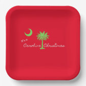 カロライナのクリスマスサウスカロライナの休日 ペーパープレート (正面)