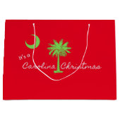 カロライナのクリスマスサウスカロライナの休日 ラージペーパーバッグ (正面)