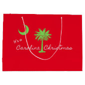 カロライナのクリスマスサウスカロライナの休日 ラージペーパーバッグ (裏面)