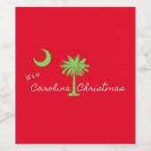 カロライナのクリスマスサウスカロライナの休日 ワインラベル (シングルラベル)
