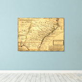 カロライナのパノラママップ キャンバスプリント (インサイチュ (ウッドフロア))