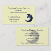 カロライナのパルメットの三日月形のロゴの名刺 名刺 (正面/裏面)