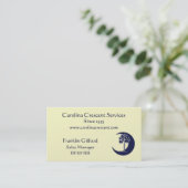 カロライナのパルメットの三日月形のロゴの名刺 名刺 (スタンド正面)