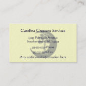 カロライナのパルメットの三日月形のロゴの名刺 名刺 (裏面)