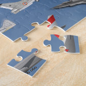 カロライナの青空の飛行機 ジグソーパズル (側面)