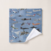 カロライナの青空の飛行機 バスタオルセット (ウォッシュタオル)