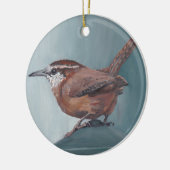 カロライナウォレンバードアートラウンド磁器オーナメント セラミックオーナメント (左)