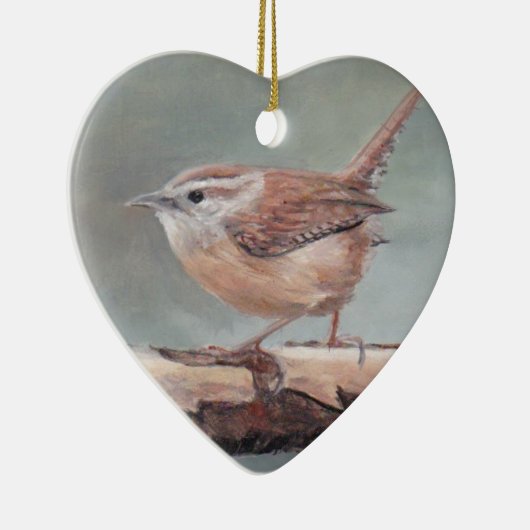 カロライナウォレンバードアート磁器オーナメント セラミックオーナメント (右)