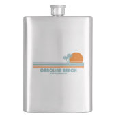 カロライナビーチノースカロライナ州サンパームツリーズ フラスク (正面)