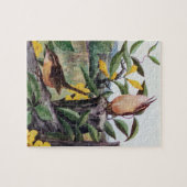 カロライナミソサザイおよび黄色いJessamine ジグソーパズル (横)