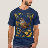カロライナミソサザイとカロライナジャスミン Tシャツ (正面)