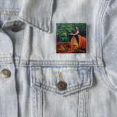 カロライナミソサザイ、三角形の野性生物のリハビリテーション… 缶バッジ (インサイチュ)