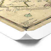 カロライナ国の地図1650 ポスター (角)