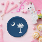 カロライナ州旗プレート、パーティー、スポーツ、サウスカロライナ ペーパープレート (パーティー)