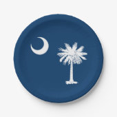 カロライナ州旗プレート、パーティー、スポーツ、サウスカロライナ ペーパープレート (正面)