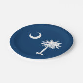 カロライナ州旗プレート、パーティー、スポーツ、サウスカロライナ ペーパープレート (アングル)