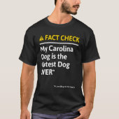 カロライナ犬のおもしろいファクトチェック Tシャツ (正面)