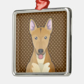 カロライナ犬の漫画の足 メタルオーナメント (左)