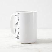 カロライナ犬の漫画 コーヒーマグカップ (正面左)