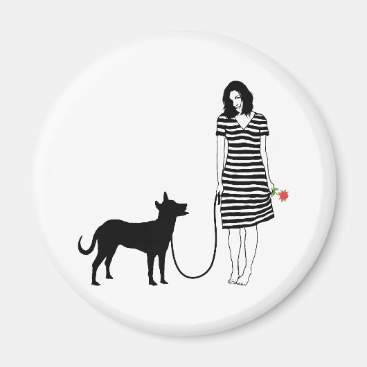 カロライナ犬 マグネット (正面)