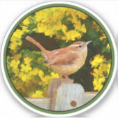 カロライナ絵画ウォレンのオリジナル- Wild Bird Art シール (正面)