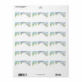 カロライナ開花水彩 |アド空白のレス ラベル (フルシート)