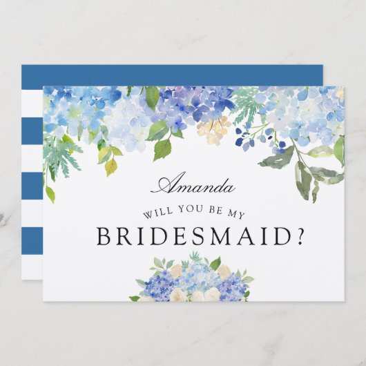カロライナ開花|あなたは私の花嫁の付き添いになりますか？ 招待状 (正面/裏面)