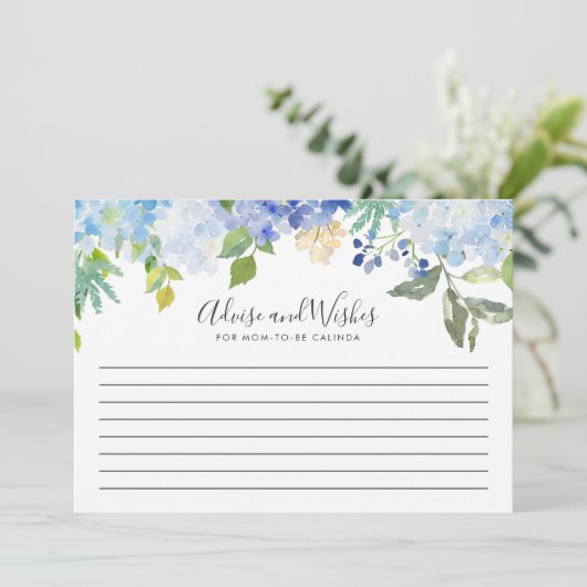 カロライナ開花 |赤ちゃんシャワー |アドバイスと願い アドバイスカード (スタンド正面)