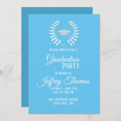 カロライナ離れキャップと招待状グラード5" x 7" 招待状 (正面/裏面)