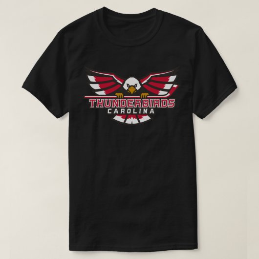 カロライナ雷鳥ステッカー Tシャツ (デザイン正面)