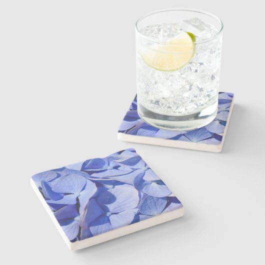 カロライナ青あじさい石灰岩コースター ストーンコースター (横)