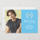 カロライナ青キャップ葉と招待状5" x 7" 招待状 (正面)