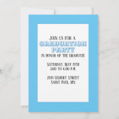 カロライナ青色卒業招待状、7" x 5" 招待状 (裏面)