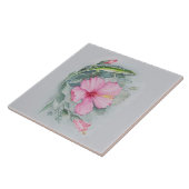 カロライナ・アノールとハイビスカスセラミックタイル タイル (側面)