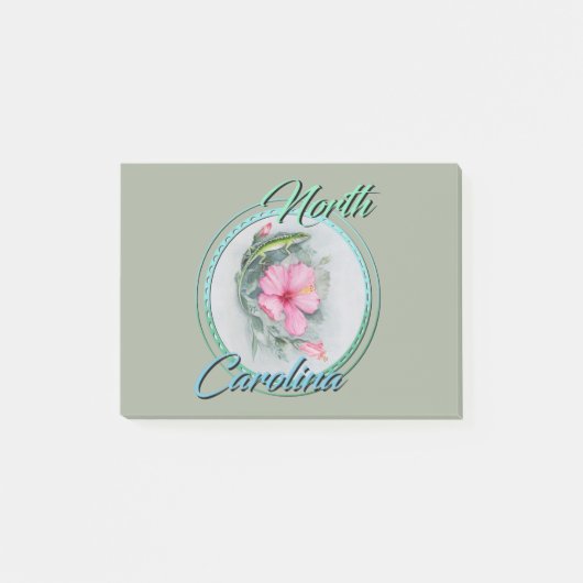 カロライナ・アノール&ハイビスカス ポストイット (正面)