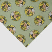 カロライナ・ウォレン・オン・フェ絵を描ンスのオリジナル・バード・アート 薄葉紙 (詳細)