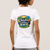 カロライナ カラーズ ドリンクス イン ザ ドライブウェイ Tシャツ (裏面)