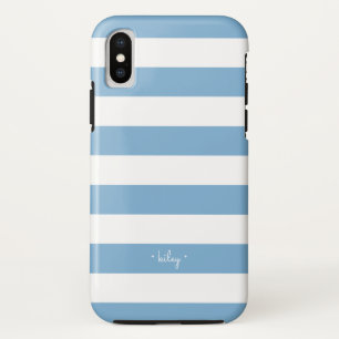 カロライナ・ブルーストライプパーソナライズされたー iPhone XSケース
