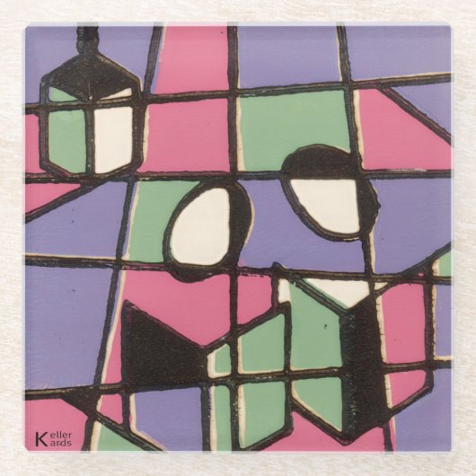 カロラーズスタイングラス ガラスコースター (正面)