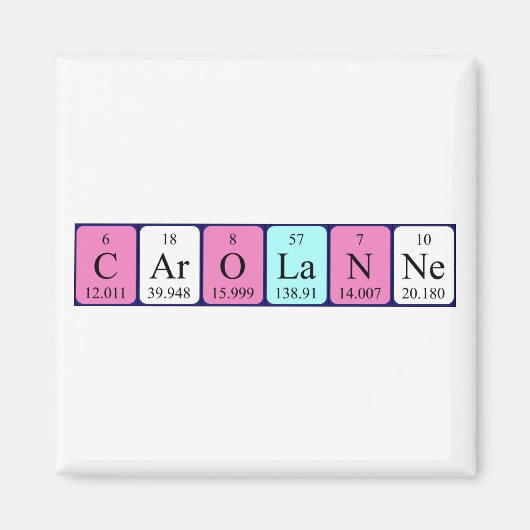 カロリアン周期表名磁石 マグネット (正面)