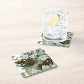 カロリナピジョンオードボンモーニング鳩 スクエアペーパーコースター (インサイチュ)