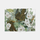 カロリナピジョンオードボンモーニング鳩 フリースブランケット (正面(横))