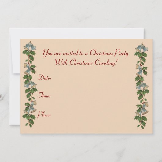 カロリングキッズクリスマスパーティの招待状 招待状 (裏面)