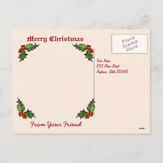 カロリング子ビクトリアンヴィンテージはがき シーズンポストカード (裏面)