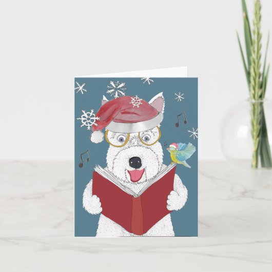 カロリング犬と鳥 シーズンカード (正面)