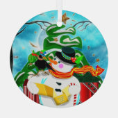 カロリング雪だるま ガラスオーナメント (裏面)