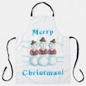 カロリング雪だるま、メリークリスマス、エプロン エプロン (正面)