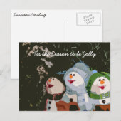 カロリング・クリスマス・雪だるま シーズンポストカード (正面/裏面)