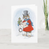 カロリングLynxとマウスクリスマスカード カード (正面)