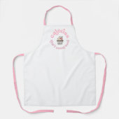 カロリーはここでピンクケーキベーカー数えていなおもしろいい エプロン (正面)